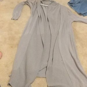 Long gray sweater
